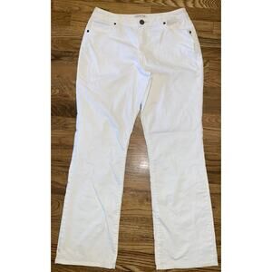 Coldwater Creek Jeans White Women’s Size 12 Cotton Blend Stretch Straight Leg